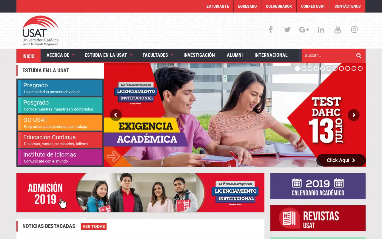 usat.edu.pe in 2019
