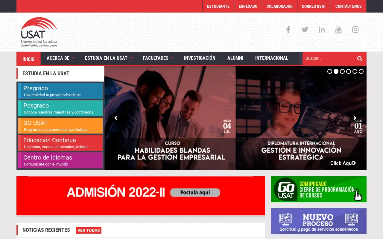 usat.edu.pe in 2022
