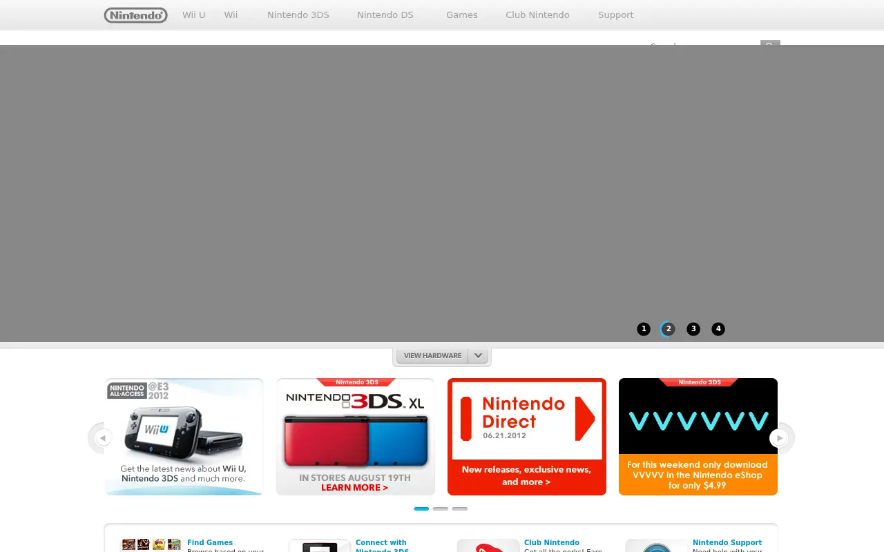 nintendo.com in 2012
