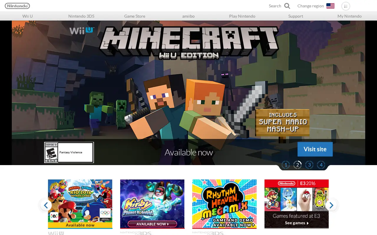 nintendo.com in 2016