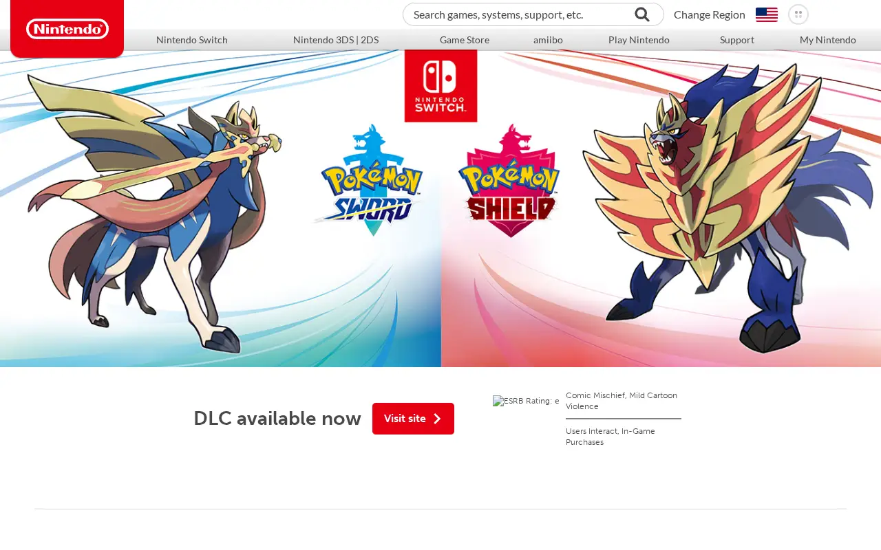 nintendo.com in 2020