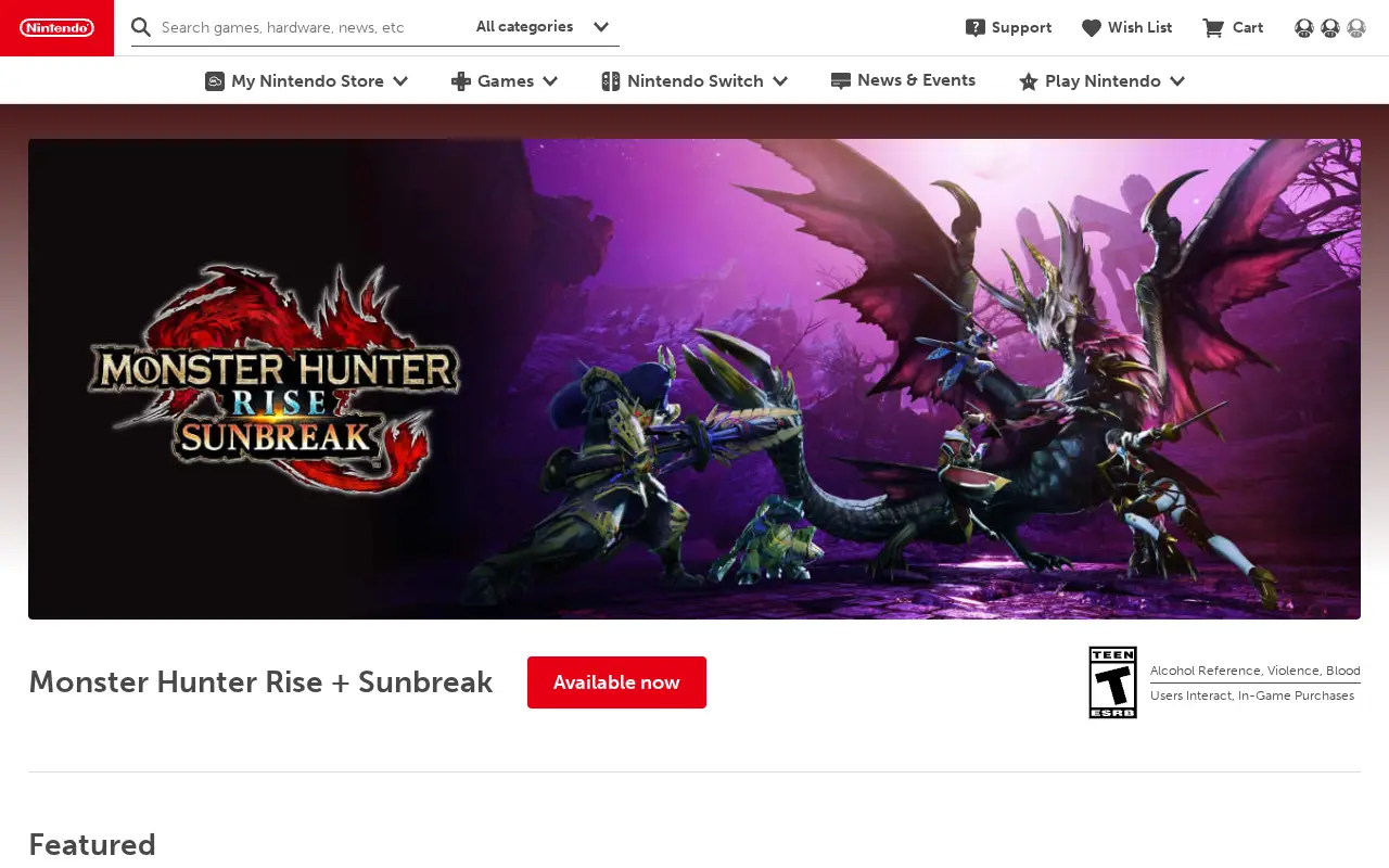 nintendo.com in 2022