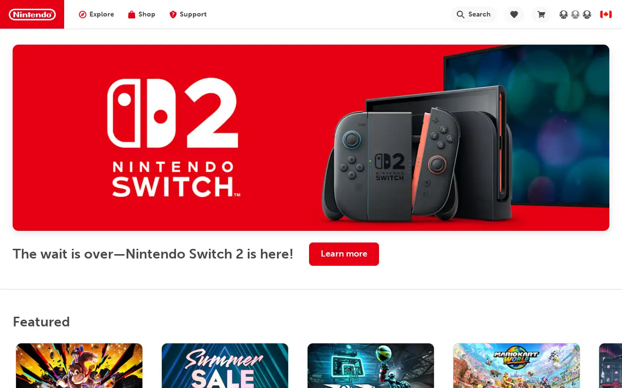 nintendo.com in 2025