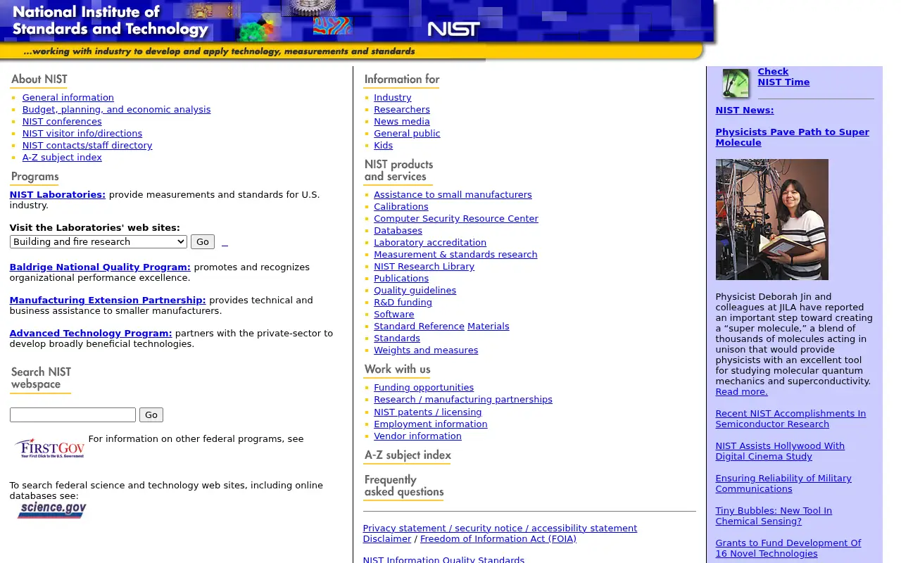 nist.gov in 2003