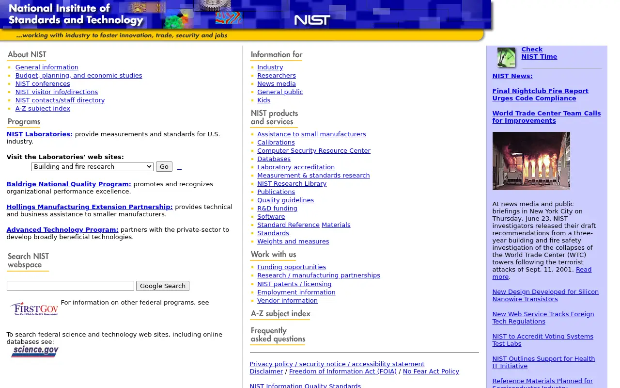 nist.gov in 2005