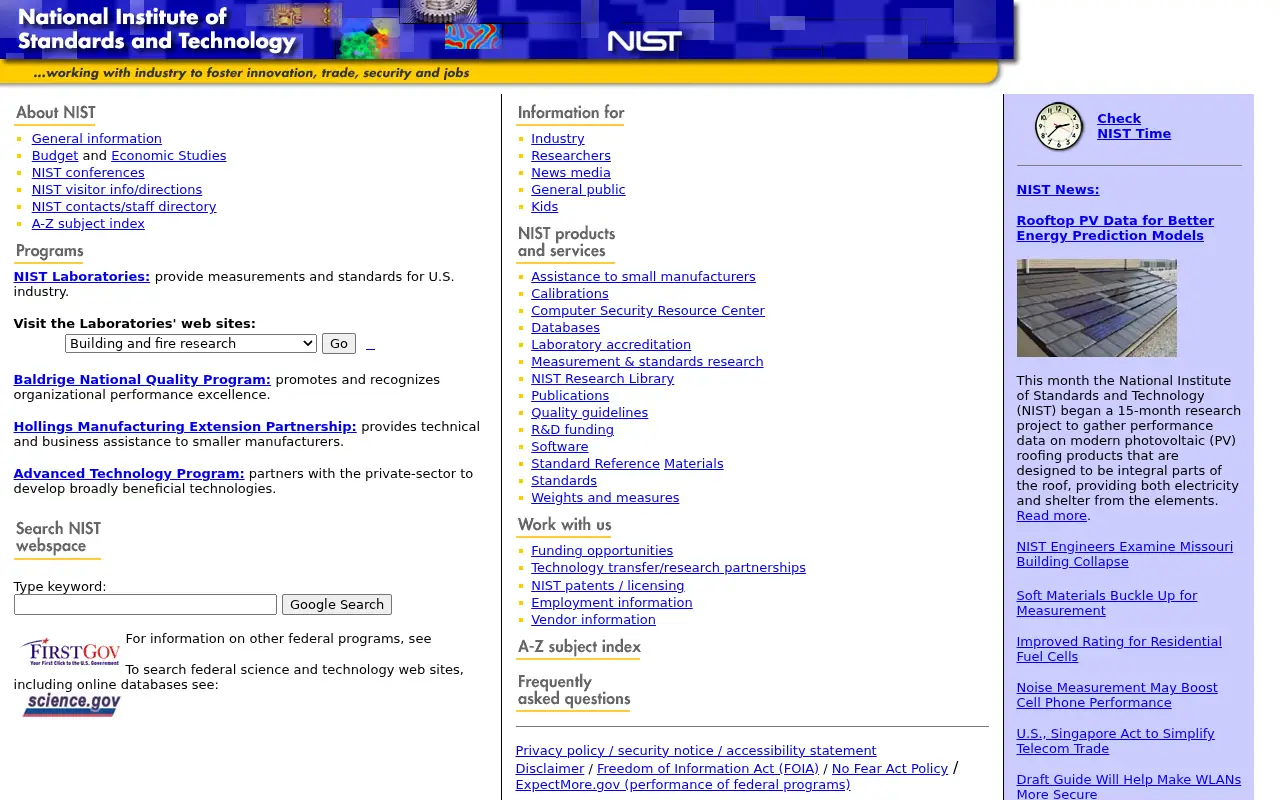 nist.gov in 2006
