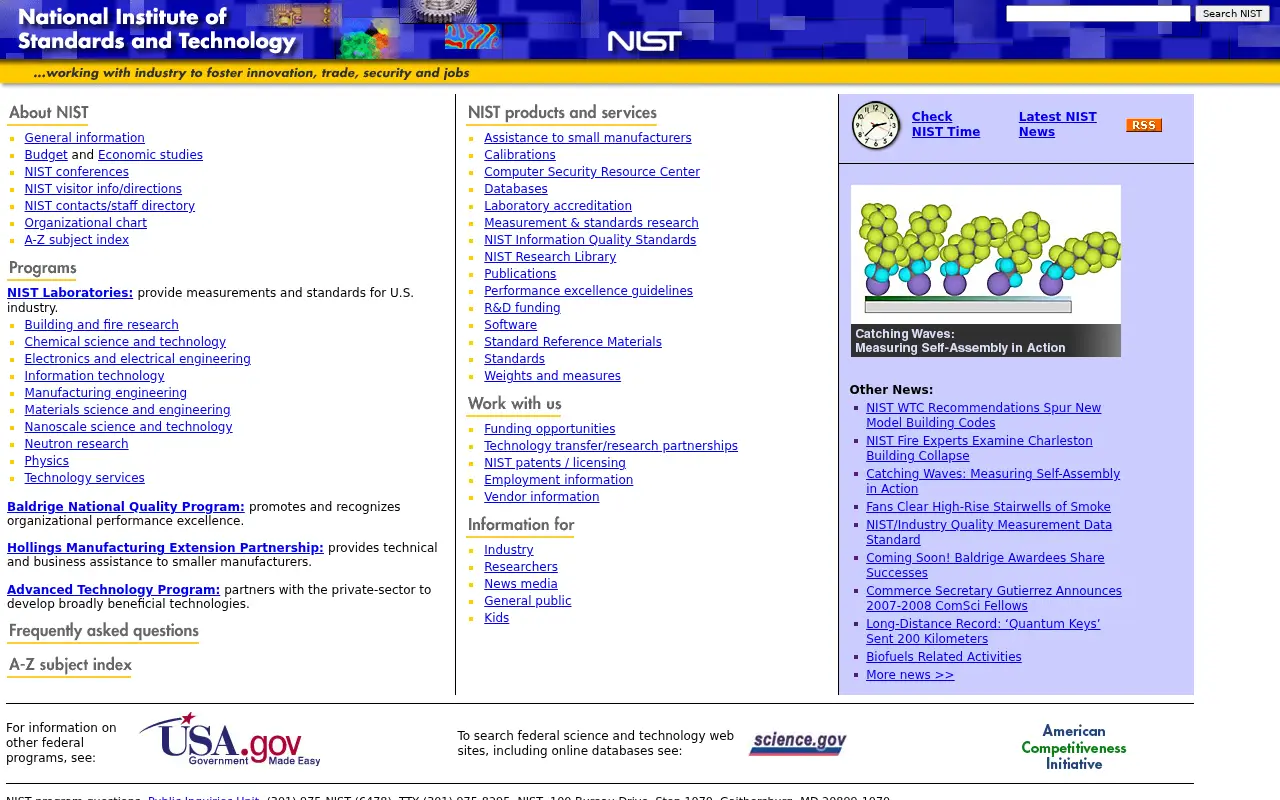 nist.gov in 2007