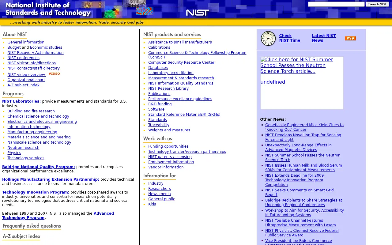 nist.gov in 2009