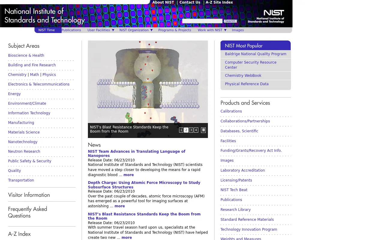 nist.gov in 2010