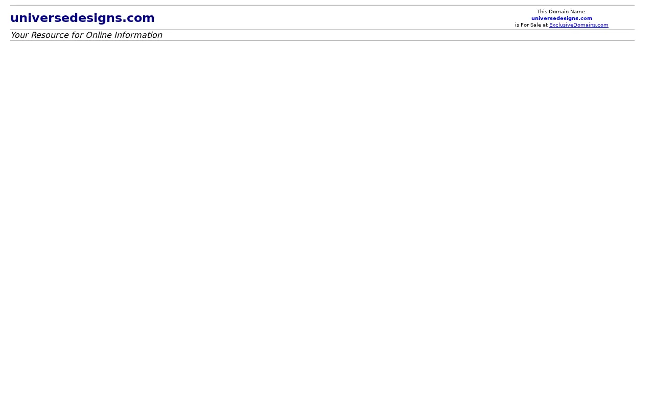 universedesigns.com in 2005