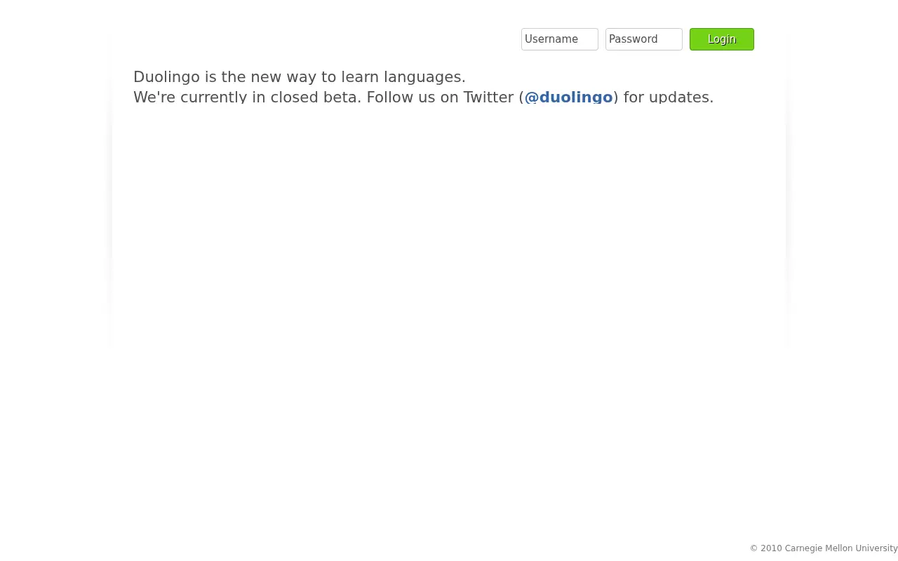 duolingo.com in 2010