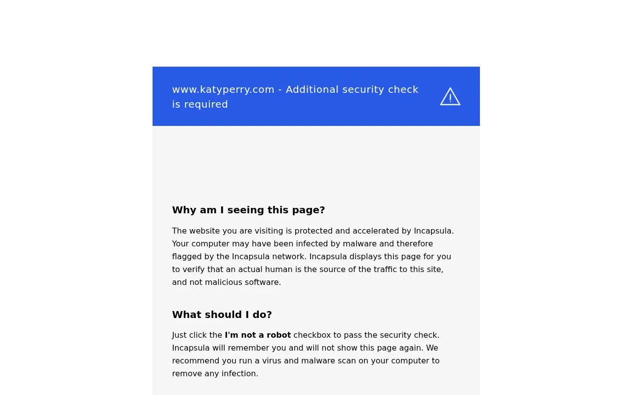 katyperry.com in 2020