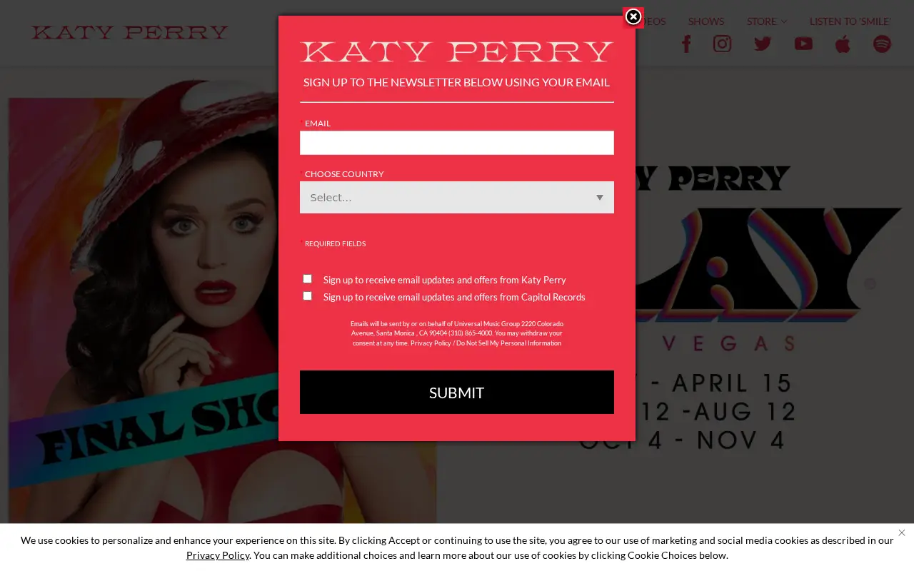 katyperry.com in 2023