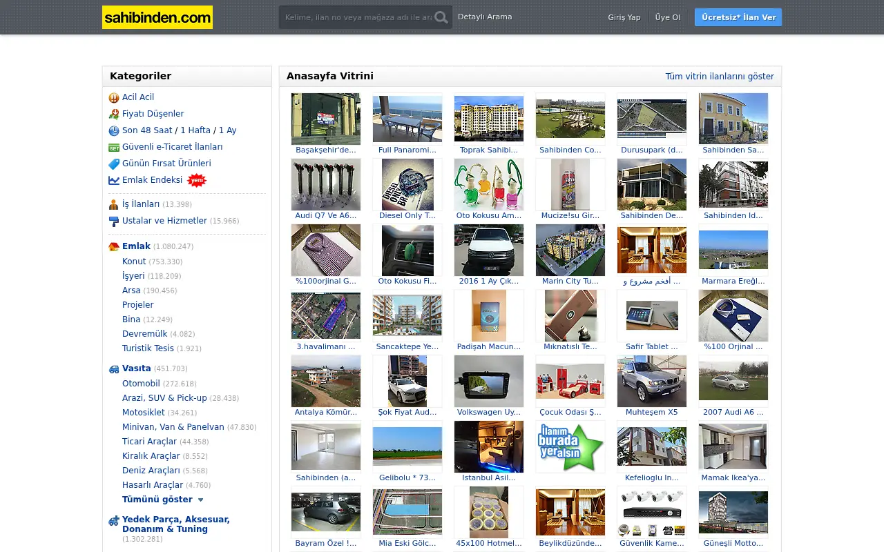 sahibinden.com in 2016