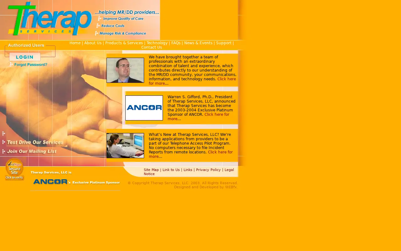 therapservices.net in 2003