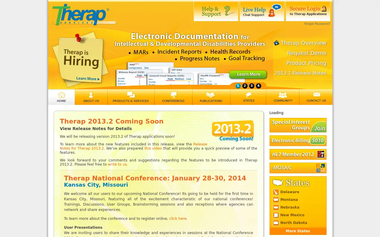 therapservices.net in 2013