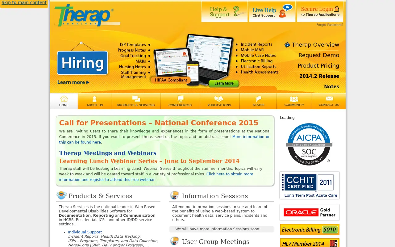 therapservices.net in 2014