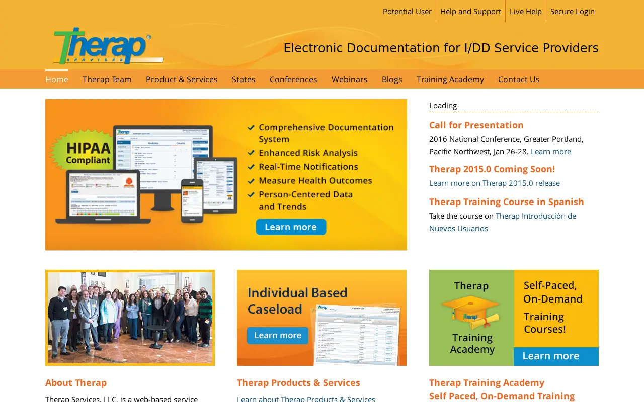 therapservices.net in 2015