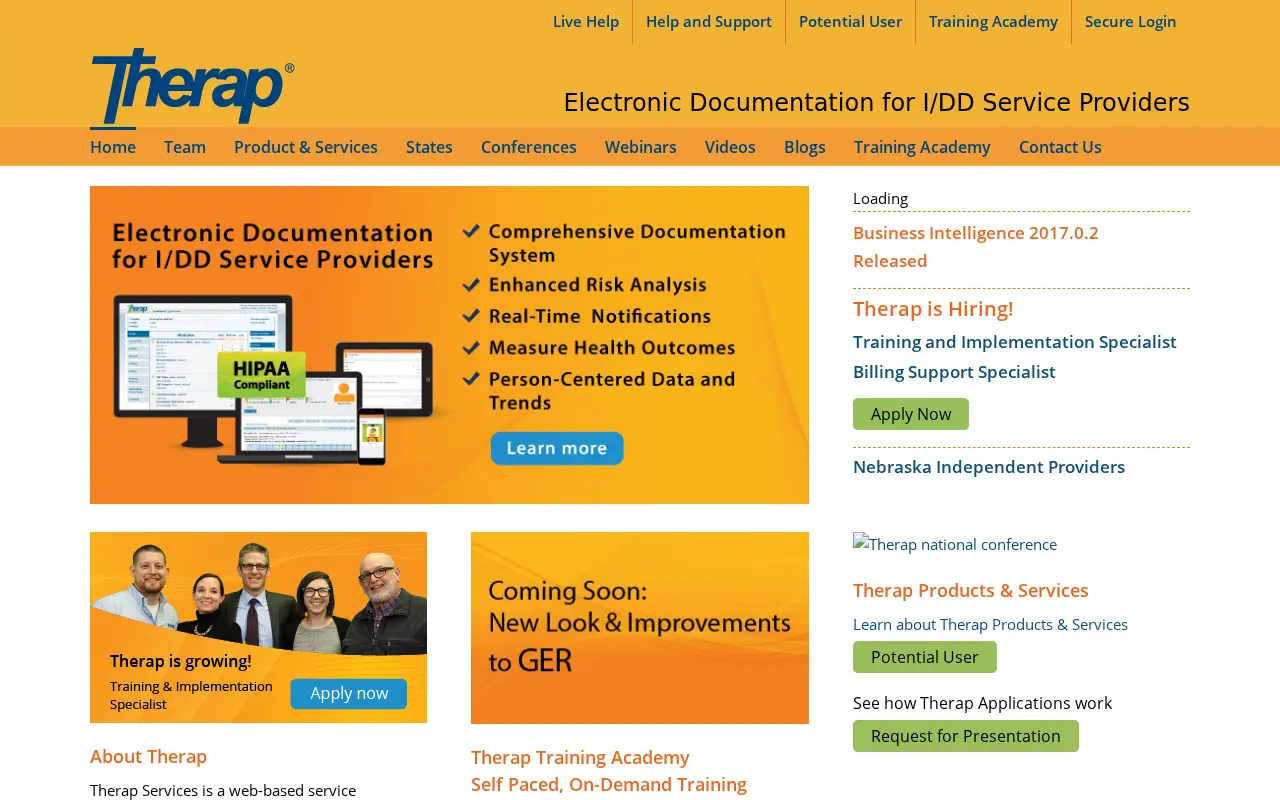 therapservices.net in 2017
