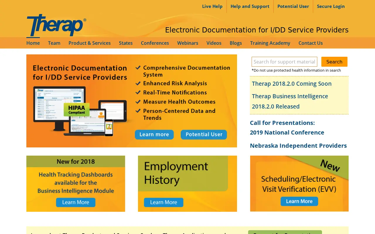 therapservices.net in 2018