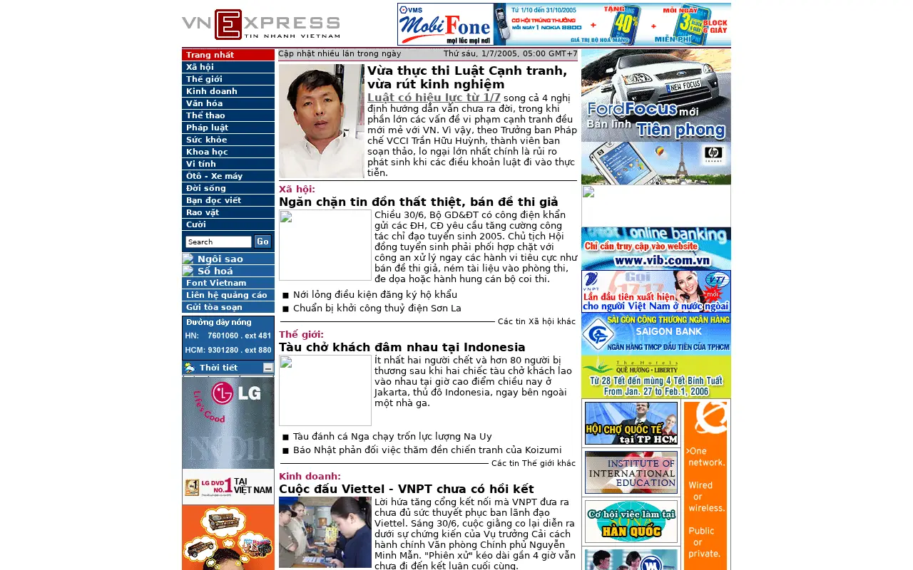 vnexpress.net in 2005