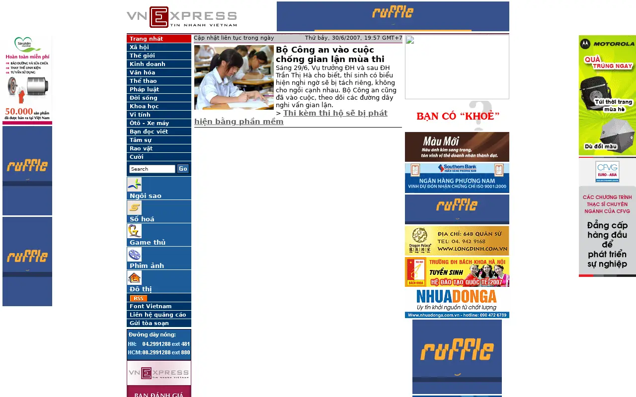 vnexpress.net in 2007