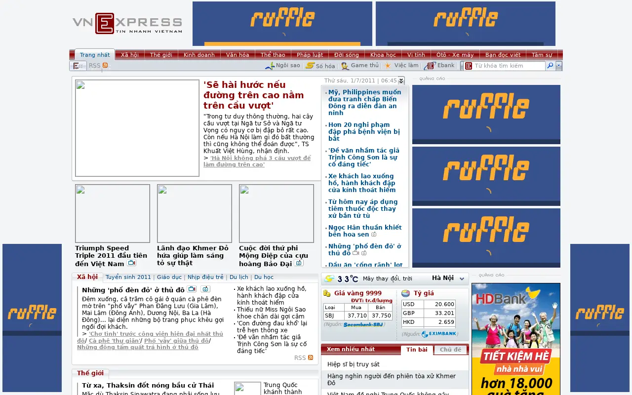 vnexpress.net in 2011