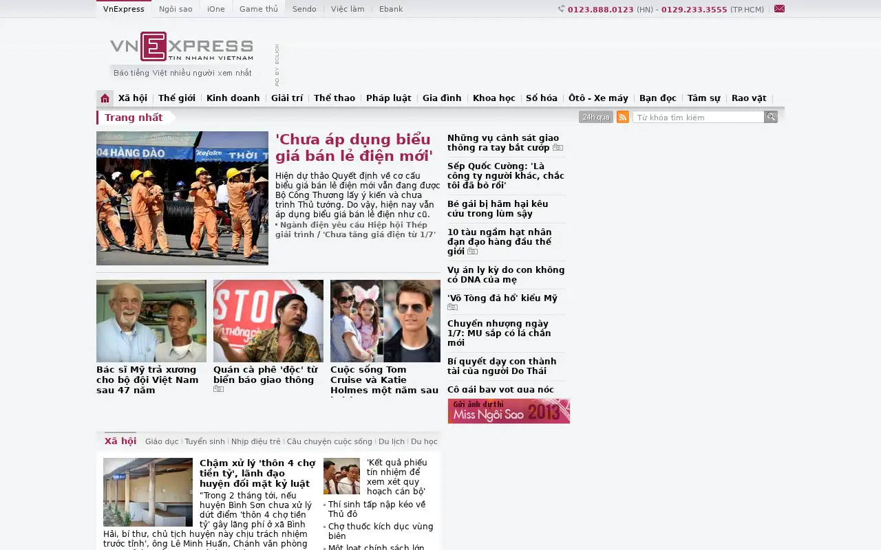 vnexpress.net in 2013