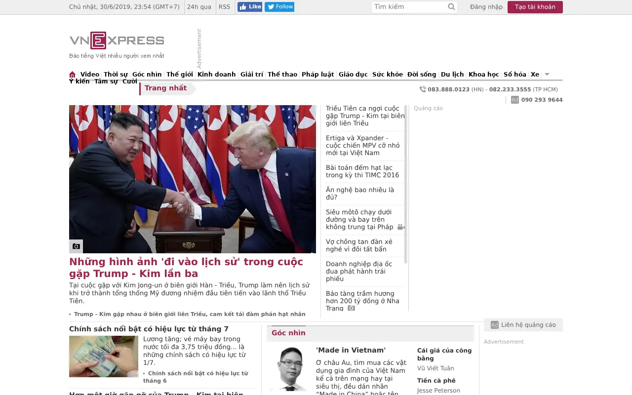 vnexpress.net in 2019