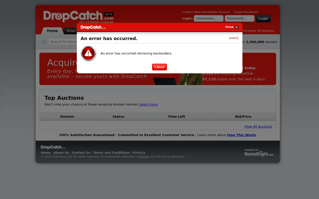 dropcatch.com in 2015