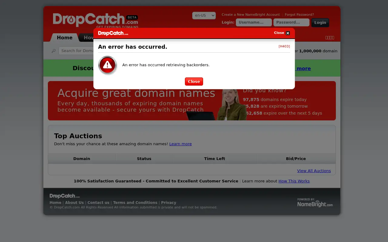 dropcatch.com in 2017