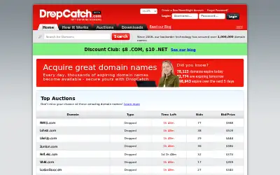 dropcatch.com in 2018