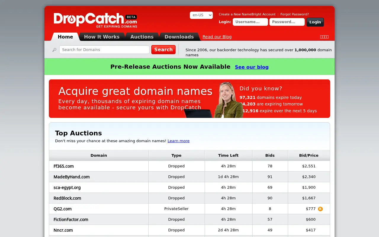 dropcatch.com in 2019