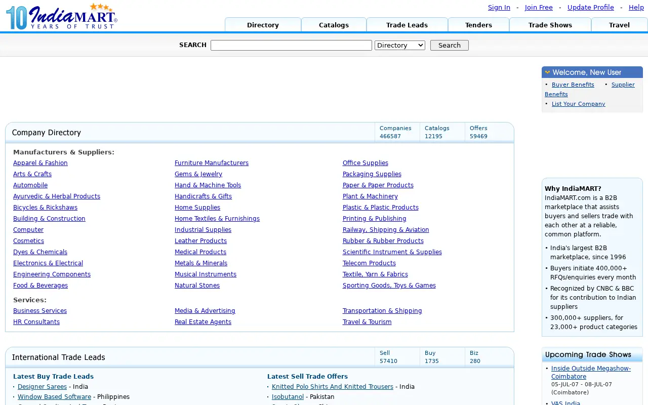 indiamart.com in 2007