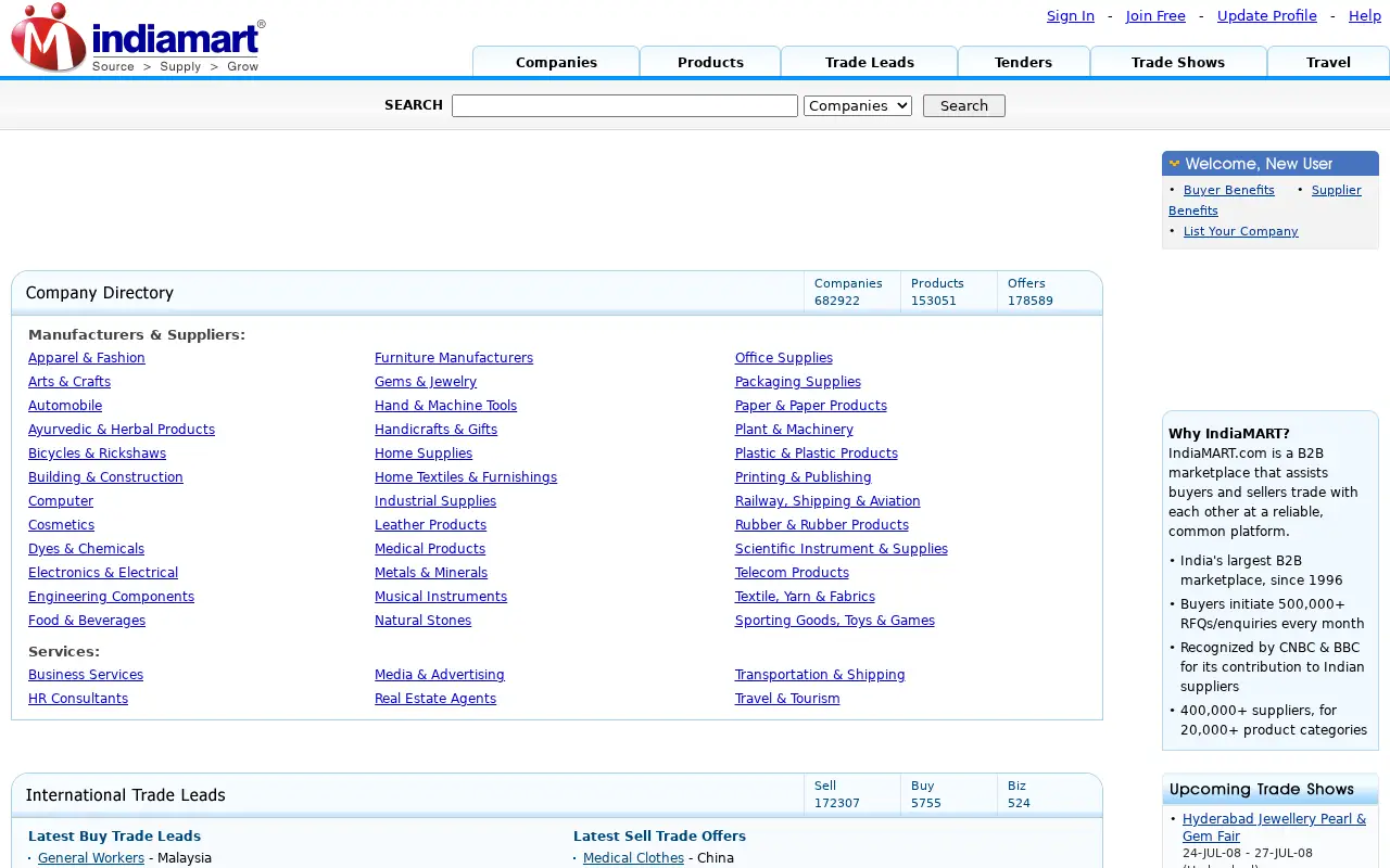 indiamart.com in 2008