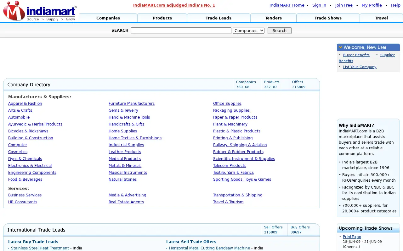 indiamart.com in 2009