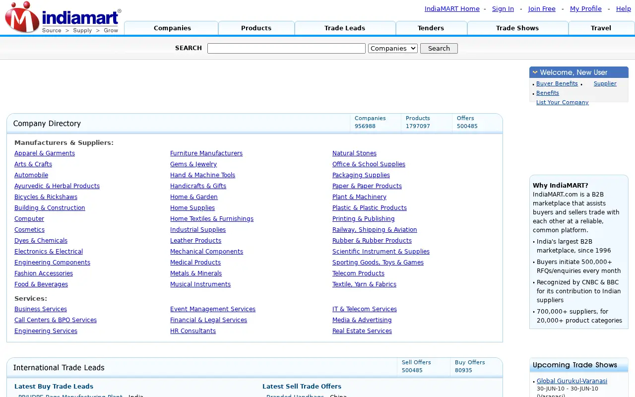 indiamart.com in 2010