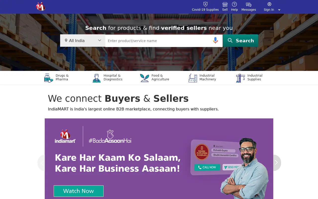 indiamart.com in 2020