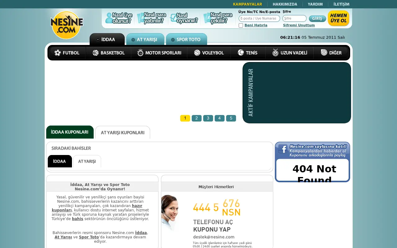 nesine.com in 2011
