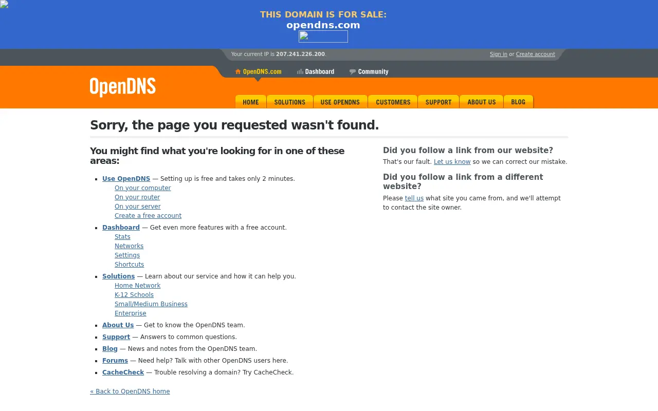opendns.com on September 22, 2003