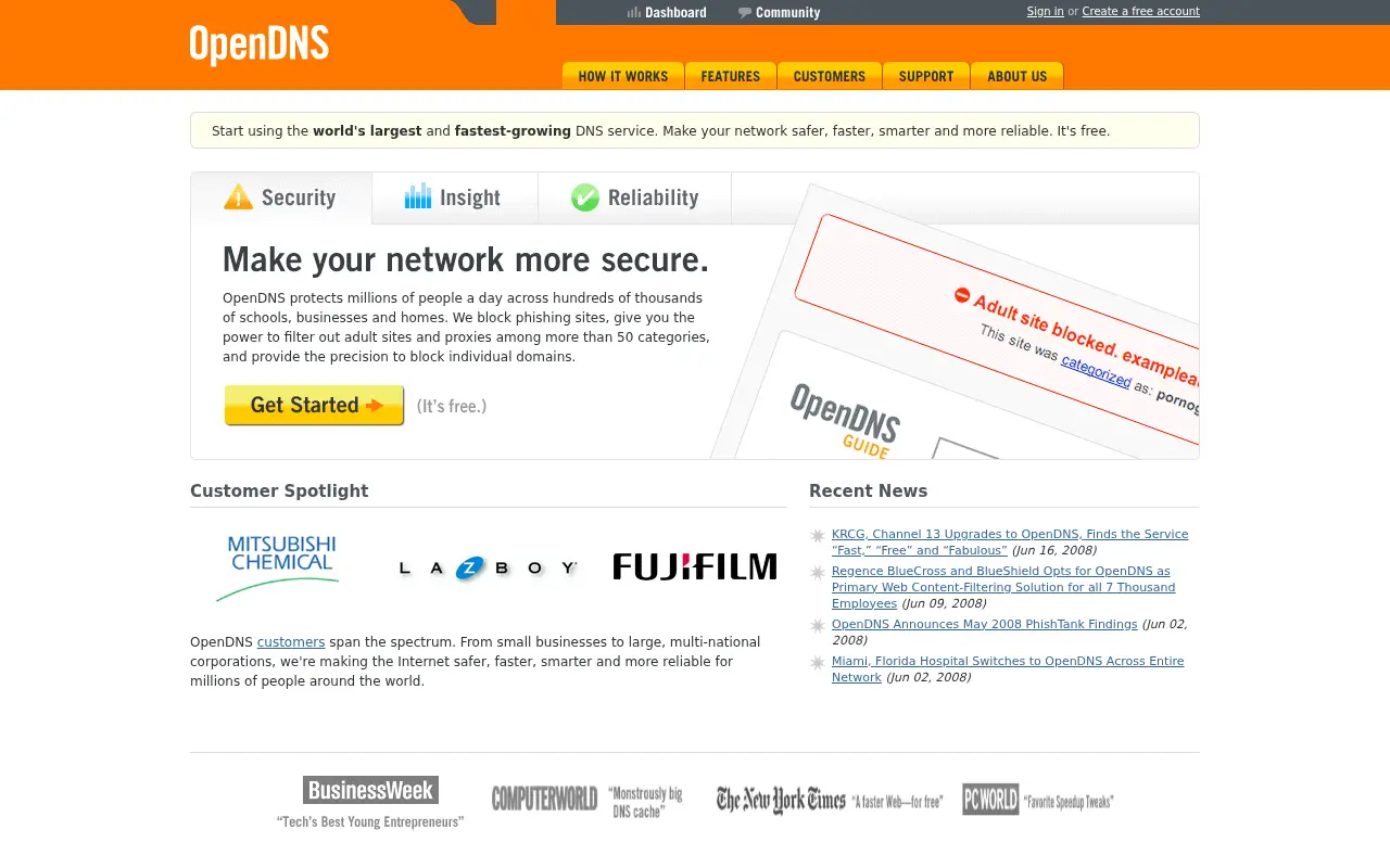 opendns.com on June 19, 2008