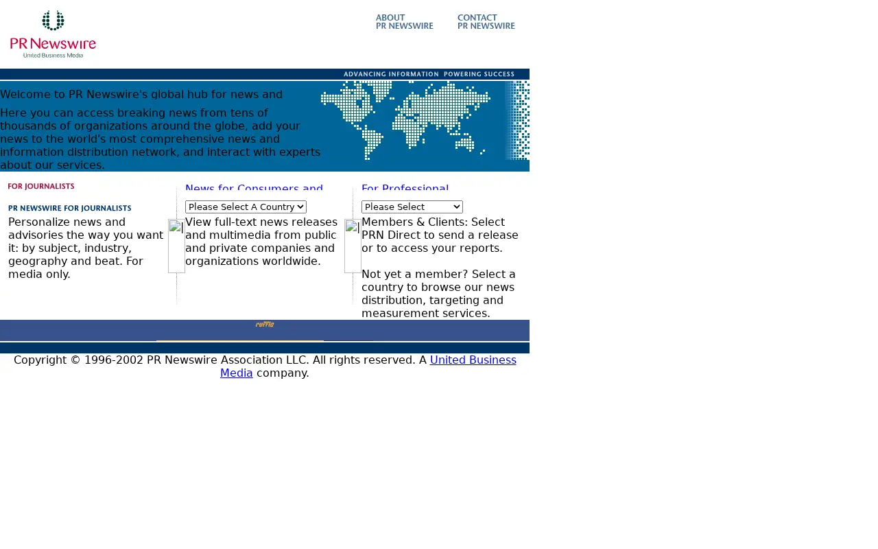 prnewswire.com on July 18, 2002