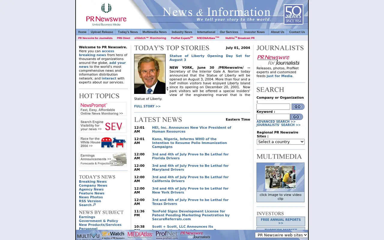 prnewswire.com in 2004