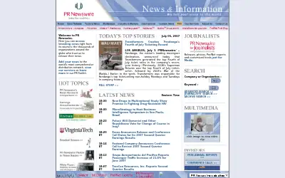 prnewswire.com in 2007