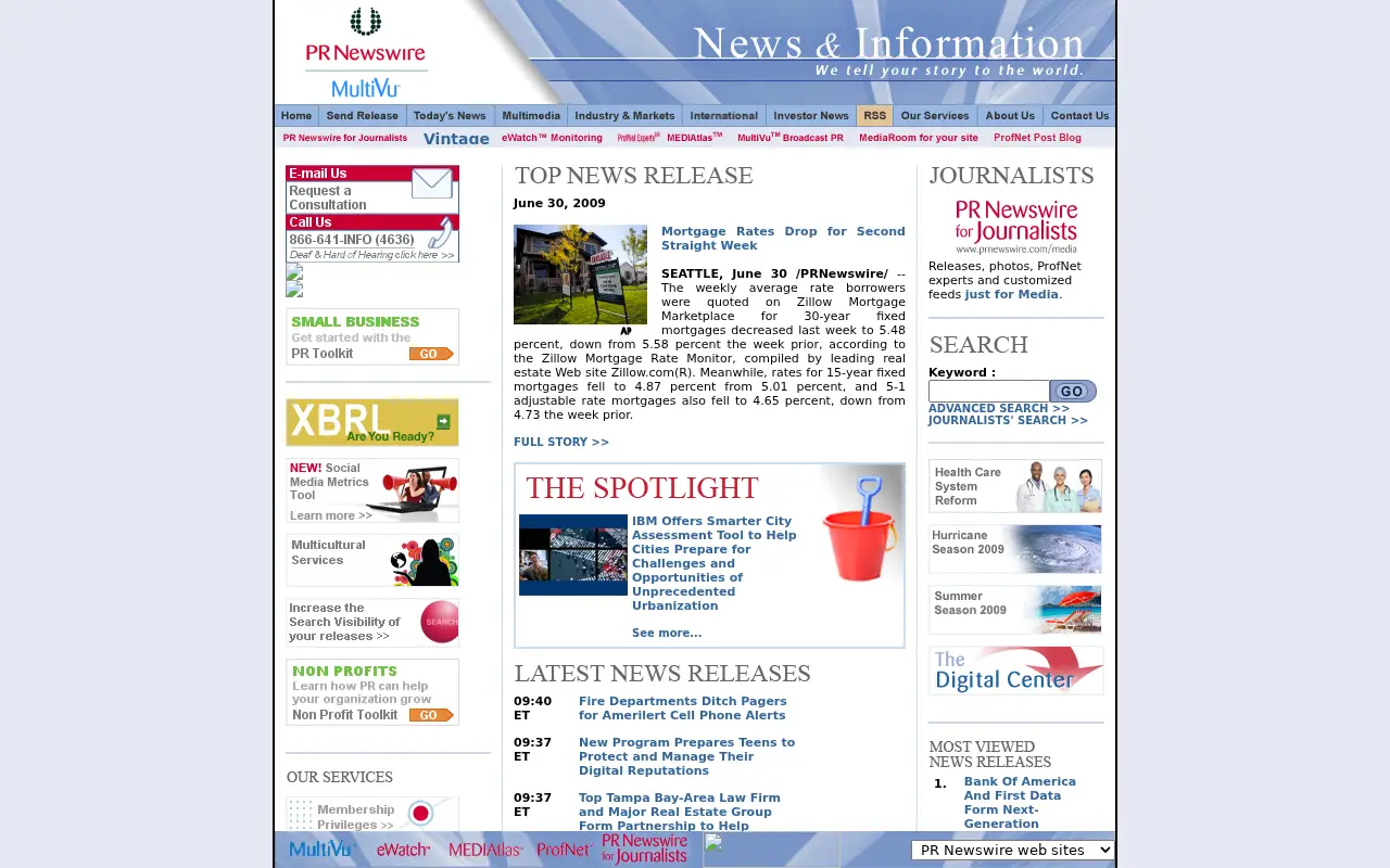 prnewswire.com on June 30, 2009