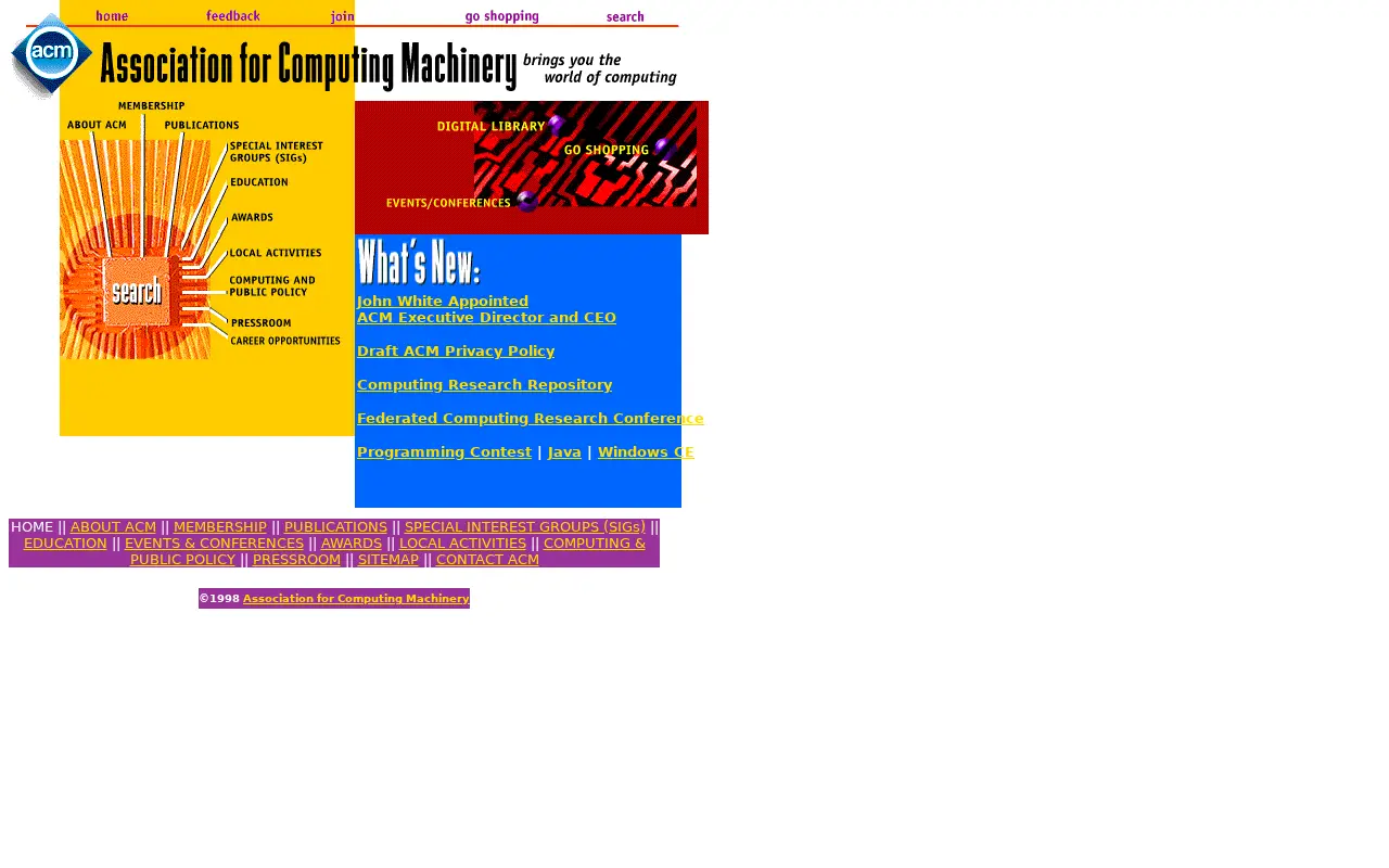 acm.org in 1998