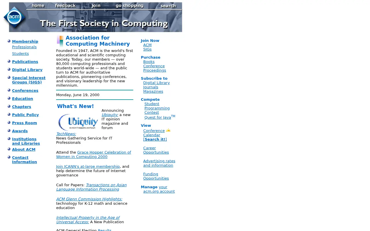 acm.org in 2000