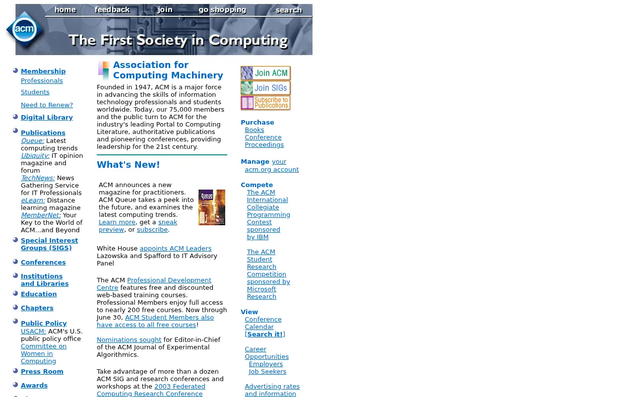 acm.org in 2003