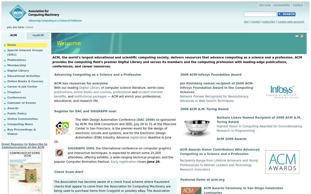 acm.org in 2009