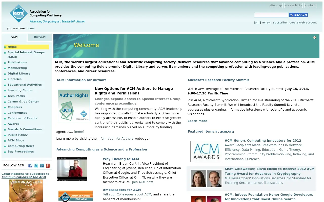 acm.org in 2013